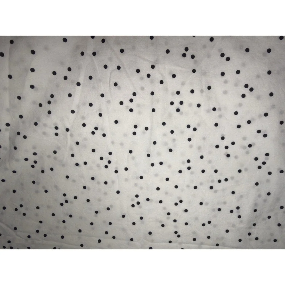 Kate Spade Sheet Set Polka Dot Twin White Black Dots 100% Cotton Bedding